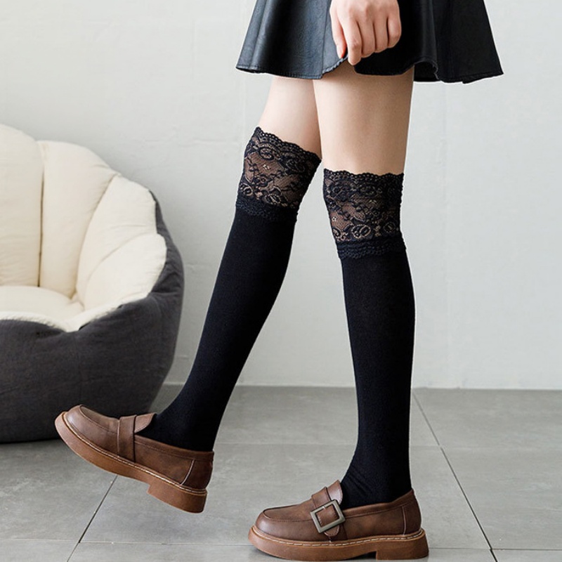 Spring Autumn White Lace Ruffl - đánh giá và giá Boot Sock Slouchy