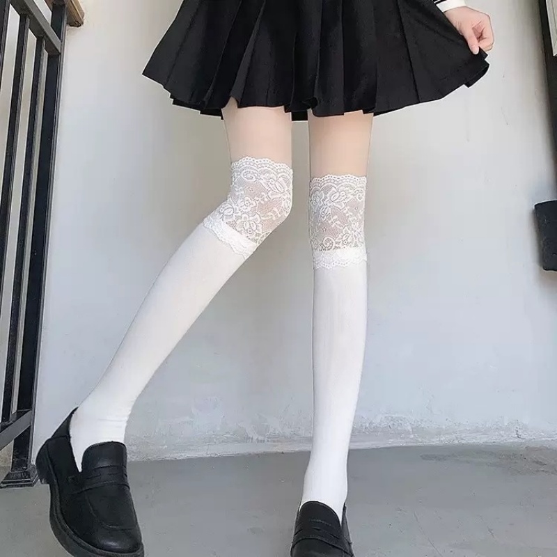 Spring Autumn White Lace Ruffl - đánh giá và giá Boot Sock Slouchy